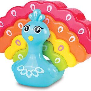 Kidoozie Rainbow Peacock Stacker Many Ways to Stack Colorful and Engaging Play